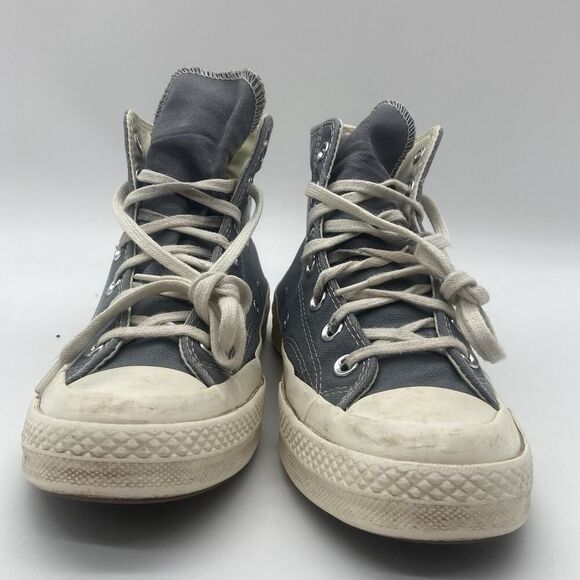 Mens Size 6 Converse Chuck 70 High x Comme des Garcons Play Steel Gray Sneakers - Picture 2 of 10